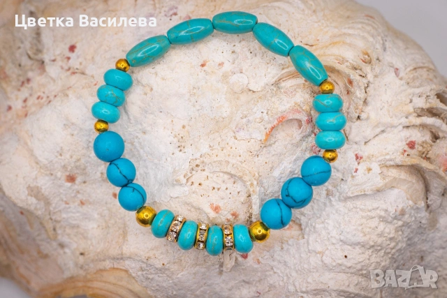 Гривна от полускъпжценни камъни, снимка 7 - Гривни - 53723548