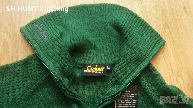 Snickers 2905 1/2 Zip WOOL Sweater размер M пуловер 100% Вълна - 2412, снимка 16 - Пуловери - 53916872