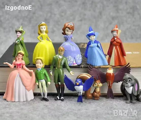 Комплект 12 броя фигурки за торта Принцеса София , снимка 1