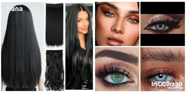 Продажба на екстеншън коси и цветни лещи , снимка 8 - Аксесоари за коса - 49746952