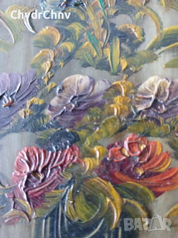 24x19см/3бр малки стари картини масло върху метал-медно фолио/дървена рамка, снимка 7 - Картини - 51020043