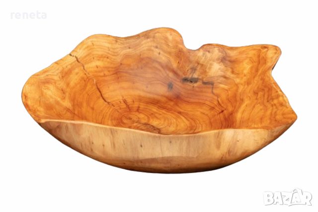 Купа за плодове, Дървена, Ръчна изработка, 34х10 см, снимка 1 - Сувенири от дърво - 45149454