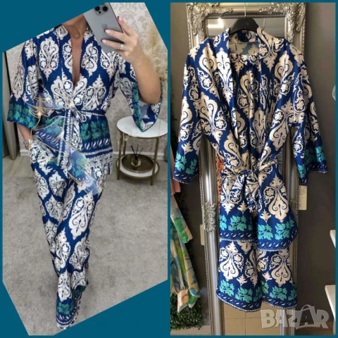 сатенени луксозни комплекти риза и панталон , снимка 9 - Комплекти - 50873330