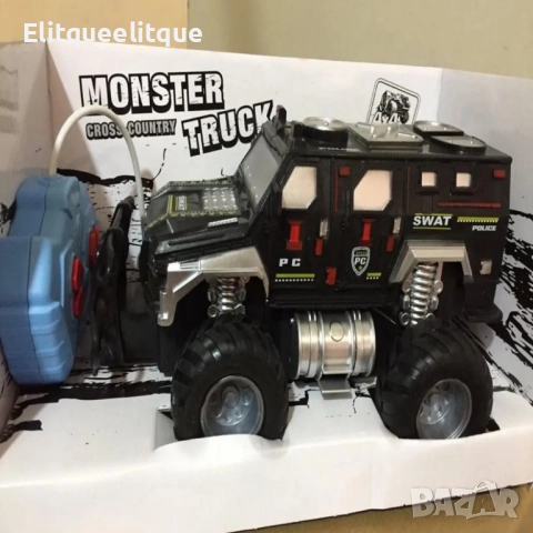 Радиоуправляемият джип Monster Truck SWAT 4x4, снимка 2 - Коли, камиони, мотори, писти - 52217735