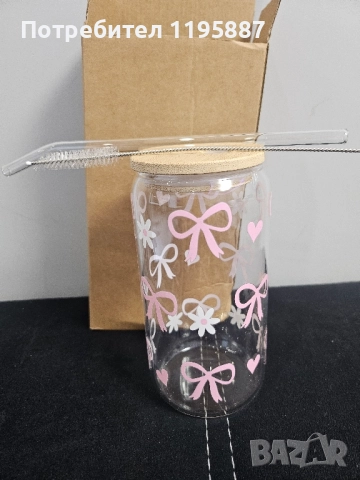 Стъклена чаша , снимка 2 - Чаши - 52362998