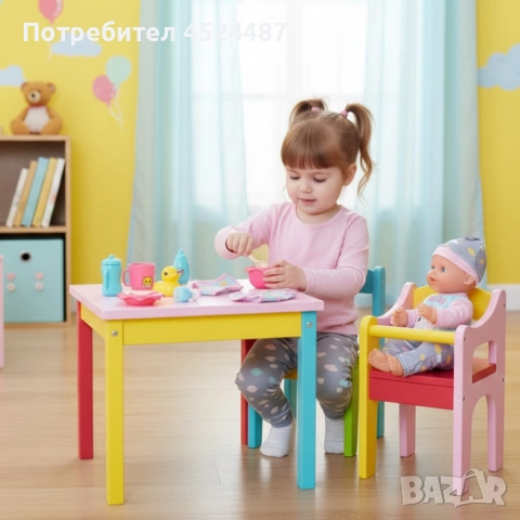 Кукла Baby Doll с аксесоари за хранене – Забавление и грижа за малката мама, снимка 2 - Кукли - 52840960