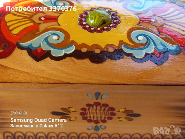 Дървена кутия за бижута-ръчна изработка, снимка 3 - Антикварни и старинни предмети - 45491455
