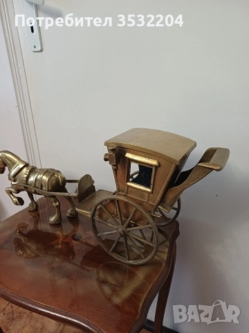Масивна бронзова карета, снимка 4 - Антикварни и старинни предмети - 53431738