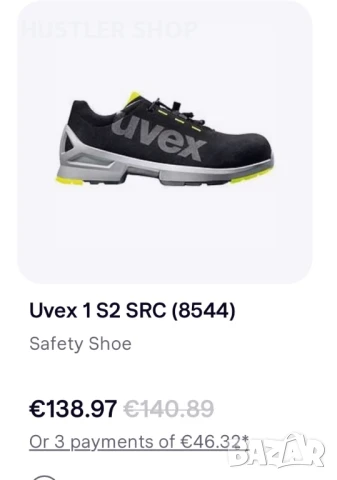 Работни обувки с метално бомбе UVEX.Номер 45, снимка 8 - Други - 51001572