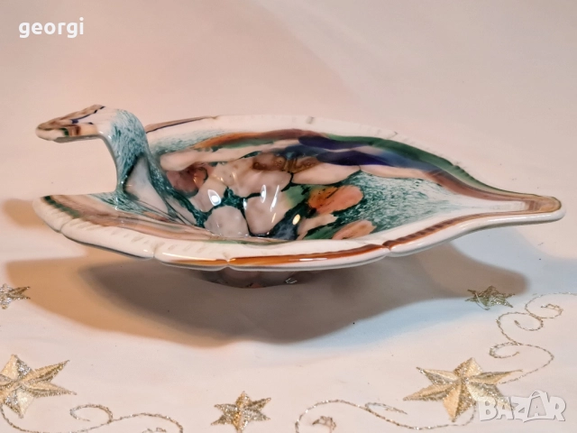 стъклена фруктиера риба многоцветно стъкло 28/5, снимка 3 - Аксесоари за кухня - 51965408