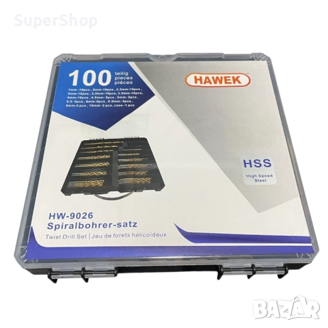 Професионален комплект свредла за метал HAWEK – 100 части, снимка 2 - Други инструменти - 52542656