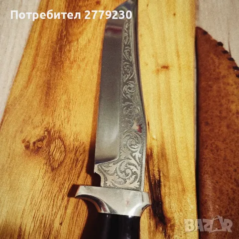 Масивен ловен нож ръчна изработка На П.Неделев!, снимка 18 - Ножове - 49909415