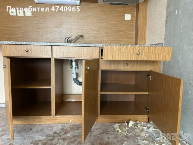 Модулна кухня с аспиратор и хладилник , снимка 11 - Кухни - 53918582