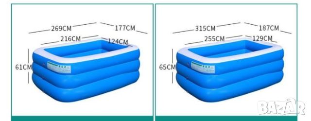 Устойчив надуваем басейн, различни размери, снимка 10 - Басейни и аксесоари - 46795125
