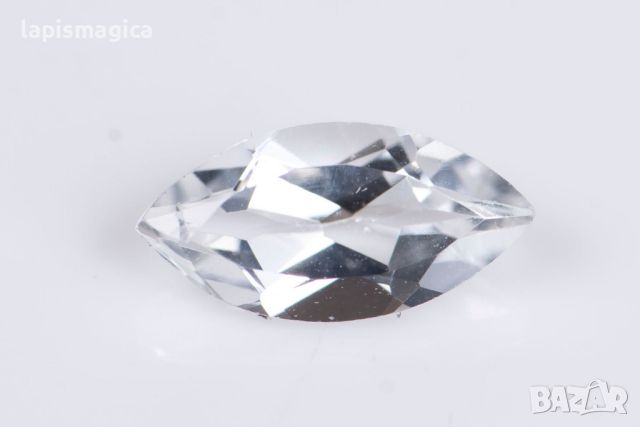 Бял топаз 0.58ct 8x4mm маркиз шлифовка #4, снимка 1 - Други - 46313542