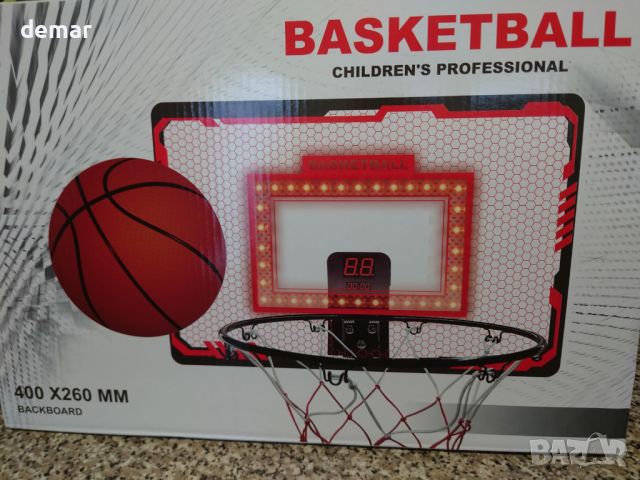 BananMelonBM Баскетболен кош за закрито, с LED светлина/табло, врата, за деца 5+ г., снимка 8 - Образователни игри - 46448319