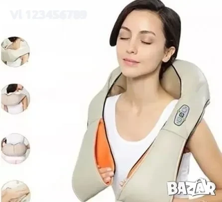 3D Шиацу масажор за цяло тяло, 12/220V, 4 бутона