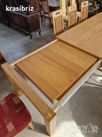 К-т Масивна Разтегателна Трапезна Маса с 8 бр.Стола-внос от Германия!, снимка 6 - Маси - 52152830