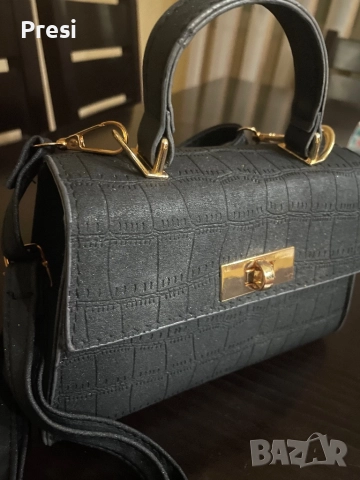 Малка дамска черна луксозна чанта , снимка 1