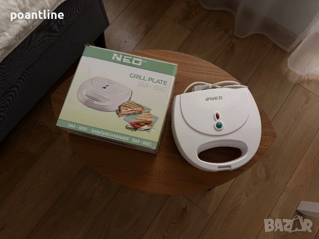Сандвич тостер NEO SM-60G, 750W Незалепващо покритие Уред за сандвичи