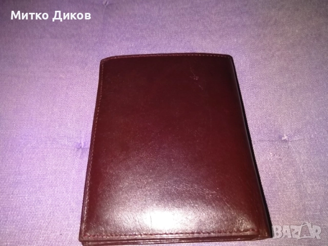Портфейл АМ марков нов винтидж Западна Германия естествена кожа 125х100мм, снимка 3 - Портфейли, портмонета - 51720208
