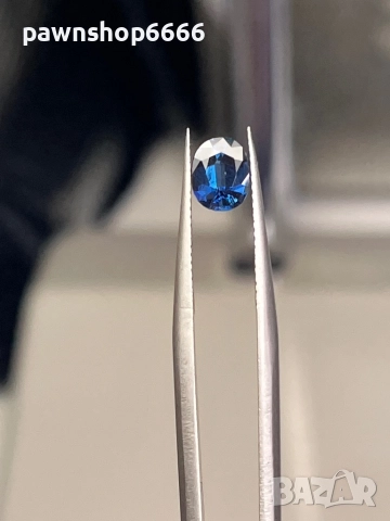 Естествен синьо-зелен сапфир – 0.85 ct  Овал  Отличен търговски клас, снимка 5 - Други - 52652693