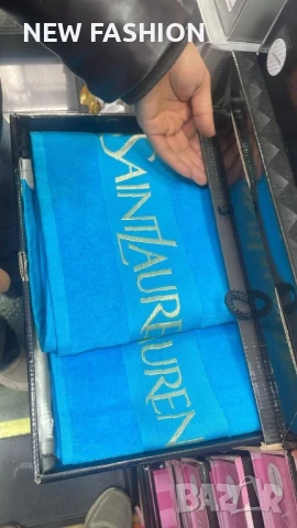 Памучни Хавлии -2бр с Кутия ✨ YVES SAINT LAURENT ✨ Calvin Klein ✨, снимка 14 - Хавлиени кърпи - 50944427