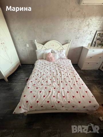 Детски спален комплект-Гардероб,легло,бюро и скрин, снимка 4 - Мебели за детската стая - 53847234