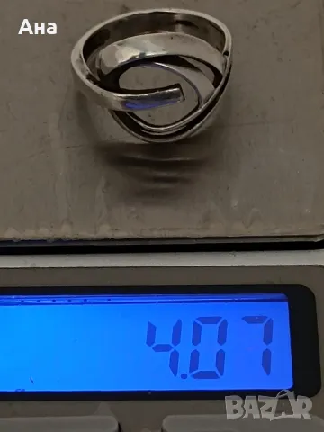 Красив сребърен пръстен , снимка 5 - Пръстени - 50347649