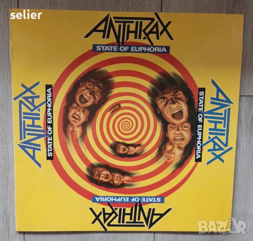 Anthrax ‎– State Of Euphoria Издание 1988г Стил:Thrash, Speed Metal Състояние на винила:за мен и виз, снимка 1 - Грамофонни плочи - 48703446