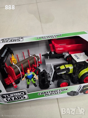 играчка трактор багер кран ремарке, снимка 3 - Конструктори - 52891260