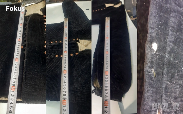 Стара възрожденска връхна дреха антерия носия - черно кадифе, снимка 5 - Антикварни и старинни предмети - 53273456