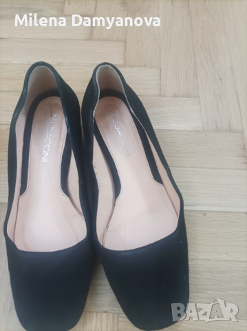 Елегантни дамски обувки от черен естествен велур , снимка 2 - Дамски обувки на ток - 52108198