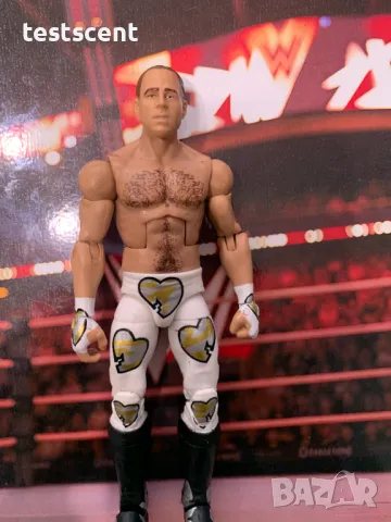 Екшън фигура WWE Shawn Michaels HBK Elite Wrestlemania Exclusive Mattel WWF Шон Майкълс, снимка 7 - Колекции - 48433437