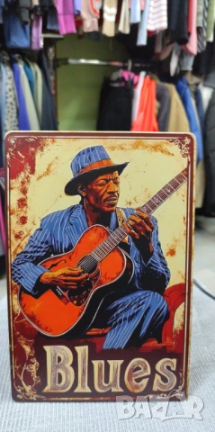 Blues-метална табела (плакет), снимка 2 - Китари - 54087140