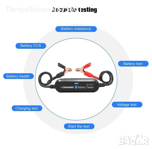 Товарна вилка, тестер за акумулатори, снимка 6 - Аксесоари и консумативи - 54091141
