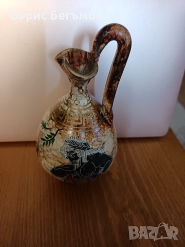 Древногръцка ваза-стомна, многоцветна, ръчно изработена, ръчно рисувана, снимка 8 - Антикварни и старинни предмети - 53986610