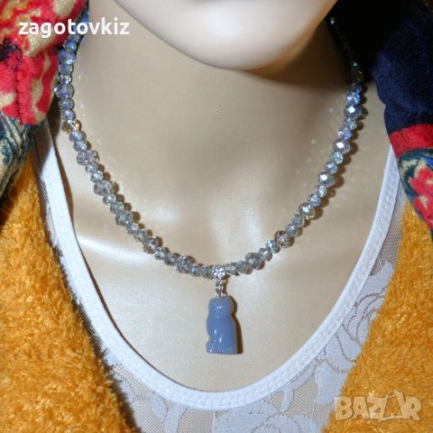 Чокър с полускъпоценен камък + подарък сако М , снимка 1 - Колиета, медальони, синджири - 45397246