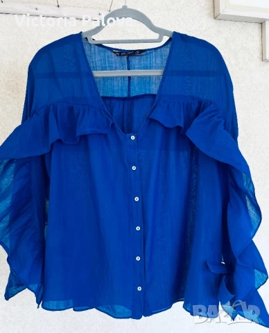 Блуза/риза от рами ( 56%) ZARA COLLECTION , снимка 8 - Ризи - 51045891