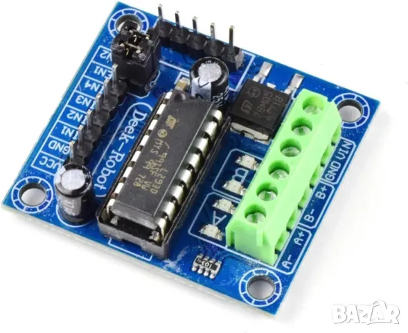 Четири канален драйвер за стъпков или 2 DC електромотора L293D DC4.5-25V