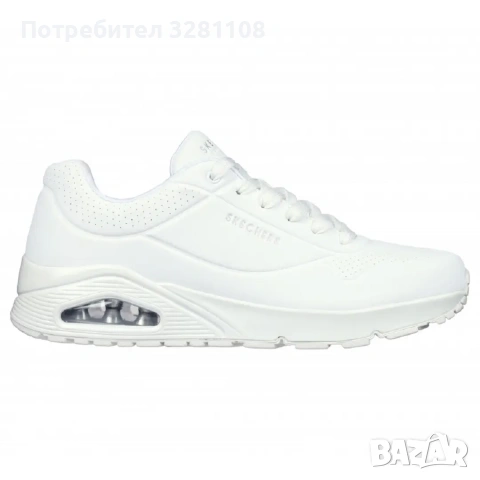 Мъжки сникърси Skechers Uno Stand On Air в бял цвят, снимка 3 - Ежедневни обувки - 53508096