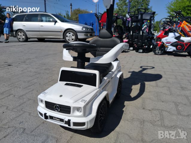 LORELLI кола за яздене с дръжка и сенник Mercedes-benz G350d бял, снимка 11 - Образователни игри - 45264022