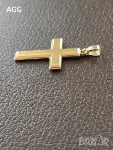 Стилен златен кръст, снимка 2 - Колиета, медальони, синджири - 50589733