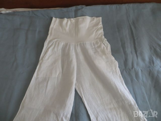 Панталони лен за бременни, снимка 5 - Панталони - 46308505