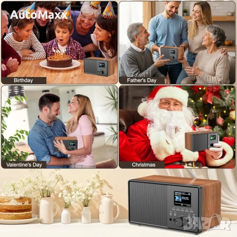 DAB Plus/DAB+/FM винтидж радио с Bluetooth, кухненско радио с дистанционно управление , снимка 5 - Радиокасетофони, транзистори - 54105590