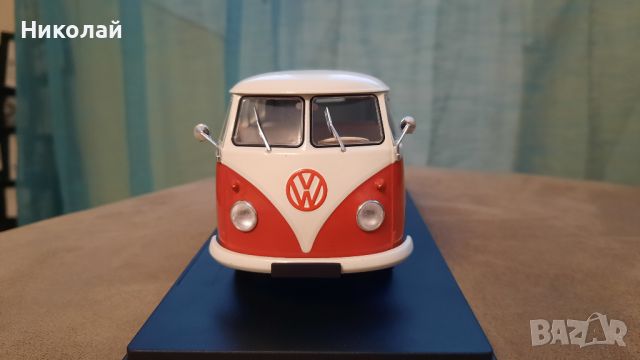 1960 Volkswagen Type 2 Bus T1 1:24 Whitebox/Hachette Diecast Колекционерски модел количка, снимка 3 - Колекции - 45092258