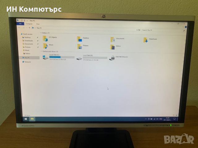 Продавам монитор HP LA2405x, снимка 6 - Монитори - 46731948