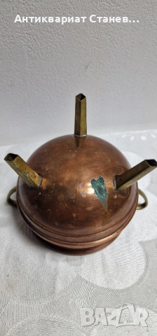 Малка медна кашпа, снимка 5 - Саксии и кашпи - 52147618