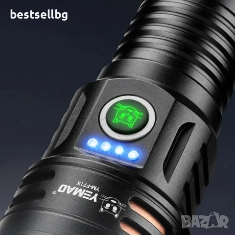 Мощен тактически ръчен фенер | 3000 лумена | 500м обхват | USB-C за къмпинг лов риболов палатка, снимка 10 - Къмпинг осветление - 54109999
