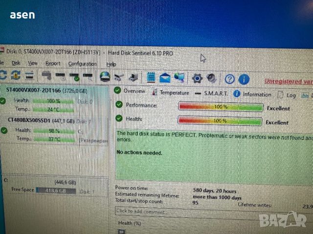 Твърд диск за видеонаблюдение, HDD 4TB Seagate SkyHawk ST4000VX007, снимка 2 - Твърди дискове - 46719257